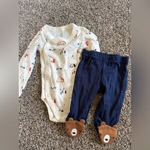 Just One You by Carters Baby Boy Charming Forest Friends Kids Matching Set NWOT